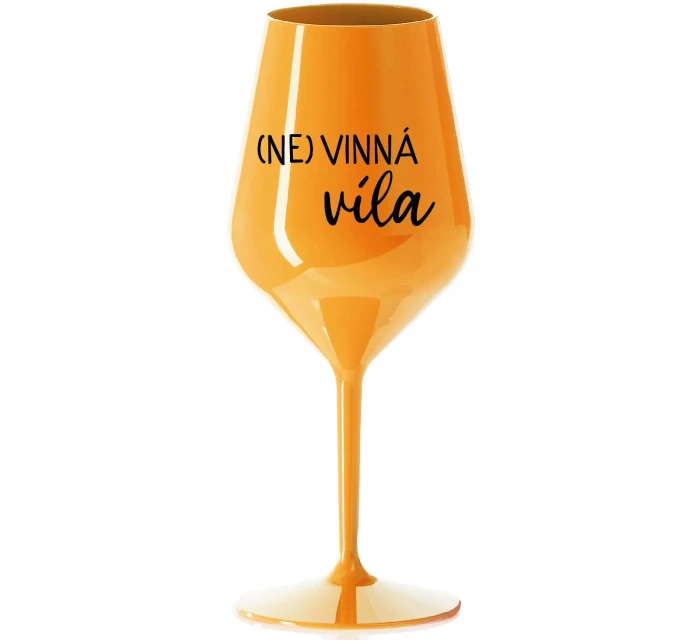 (NE)VINNÁ VÍLA - oranžová nerozbitná sklenice na víno 470 ml (NE)VINNÁ VÍLA - oranžová nerozbitná sklenice na víno 470 ml
