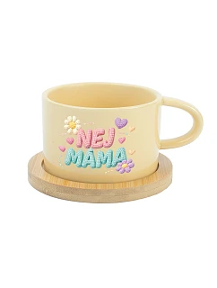 NEJ MÁMA - žlutý hrníček makronka 200 ml