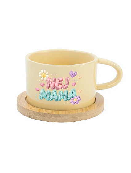 NEJ MÁMA - žlutý hrníček makronka 200 ml