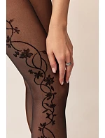 Tenké punčocháče - vzor FLORA