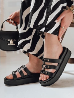 Dámské žabky na platformě PLATOFI black FashionStreet ZY0879