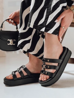 Dámské žabky na platformě PLATOFI black FashionStreet ZY0879