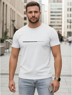 Pánské bavlněné tričko s nápisem „Whatever“, bílé, FashionStreet NX5128R