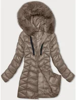 Dámská zimní bunda v barvě cappuccino model 21246287 - J.STYLE Dámská zimní bunda v barvě cappuccino model 21246287 - J.STYLE