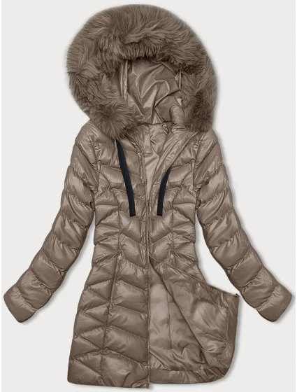 Dámská zimní bunda v barvě cappuccino model 21246287 - J.STYLE Dámská zimní bunda v barvě cappuccino model 21246287 - J.STYLE