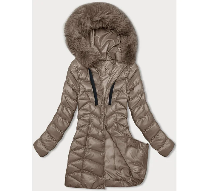 Dámská zimní bunda v barvě cappuccino model 21246287 - J.STYLE Dámská zimní bunda v barvě cappuccino model 21246287 - J.STYLE