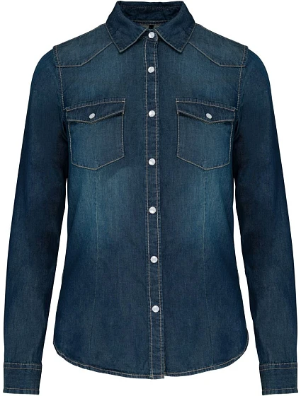 Kariban K 518 Denim halenka s dlouhým rukávem 20.K518 blue jean Kariban K 518 Denim halenka s dlouhým rukávem 20.K518 blue jean