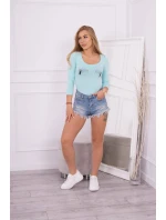 Halenkové body s potiskem pistole mint