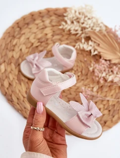 Dětské sandálky s zapínání na suchý zip, růžové model 21654179 - EVENTO