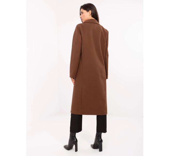 Płaszcz IT PL model 21302321 brązowy - FPrice Płaszcz IT PL model 21302321 brązowy - FPrice