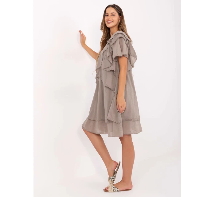 Sukienka MI SK model 21217549 ciemny bezowy - FPrice