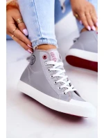 Dámské vysoké tenisky Cross Jeans JJ2R4057C šedá Dámské vysoké tenisky Cross Jeans JJ2R4057C šedá