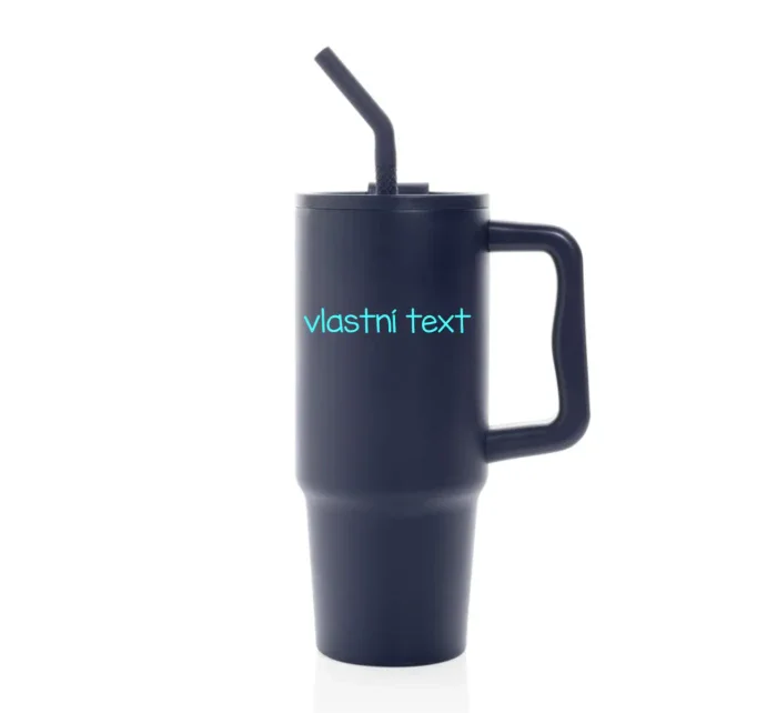 Vlastní text na termosku s barevným víčkem