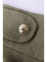 Sukně s vysokým pasem B265 olivová - Stylove