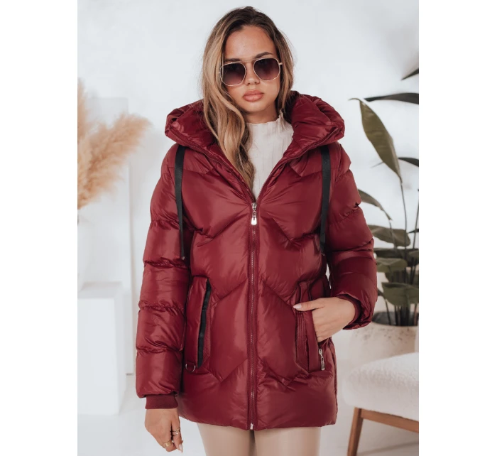 Dámská zimní bunda SALVONA červená prošívaná FashionStreet TY5005 Dámská zimní bunda SALVONA červená prošívaná FashionStreet TY5005