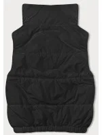 Krátká černá dámská péřová vesta se stojáčkem (16M9092-392) Krátká černá dámská péřová vesta se stojáčkem (16M9092-392)