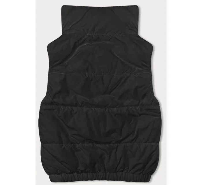 Krátká černá dámská péřová vesta se stojáčkem (16M9092-392) Krátká černá dámská péřová vesta se stojáčkem (16M9092-392)