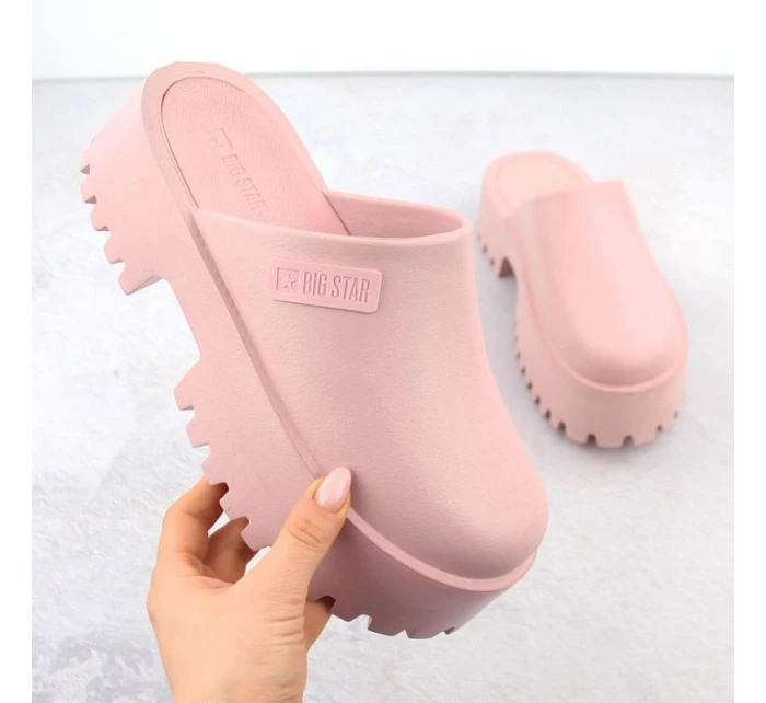 Dřeváky na pevné podrážce Big Star W NN274020 INT2083C