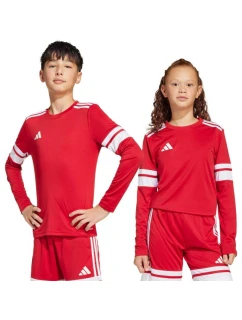 Dětský dres adidas Squadra 25 s dlouhým rukávem červenobílý JJ0041