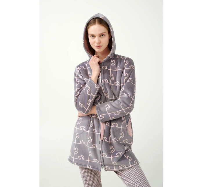Župan s kapucí na zip model 20516594 - Vamp
