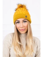 Čepice model 18743584 hořčice - K-Fashion Čepice model 18743584 hořčice - K-Fashion