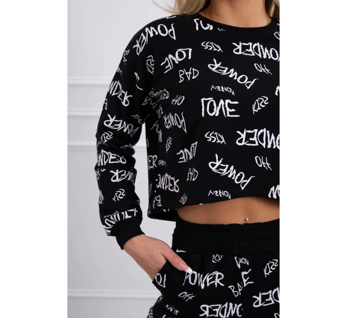 Sada s černými nápisy Sada s černými nápisy