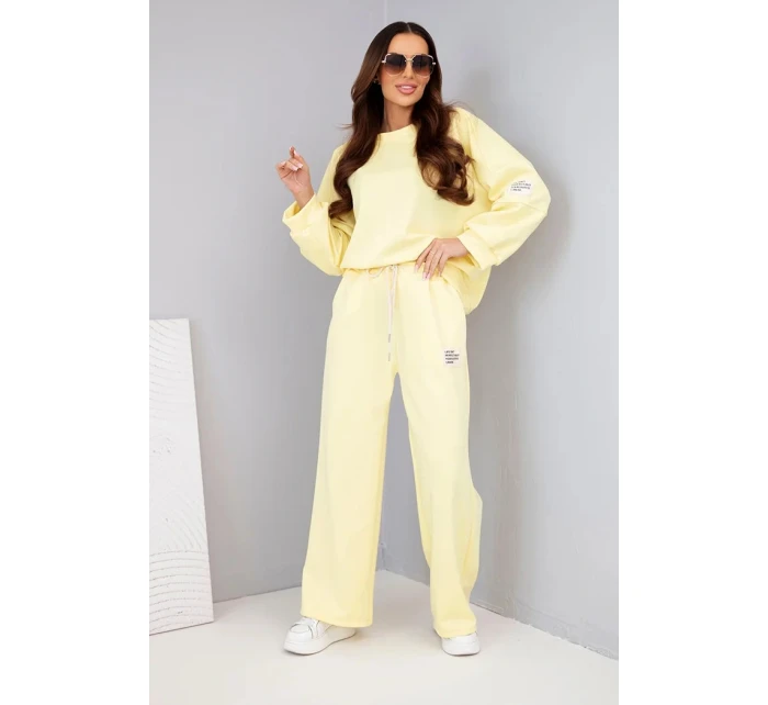 Dámská souprava máslo mikina + kalhoty žlutý