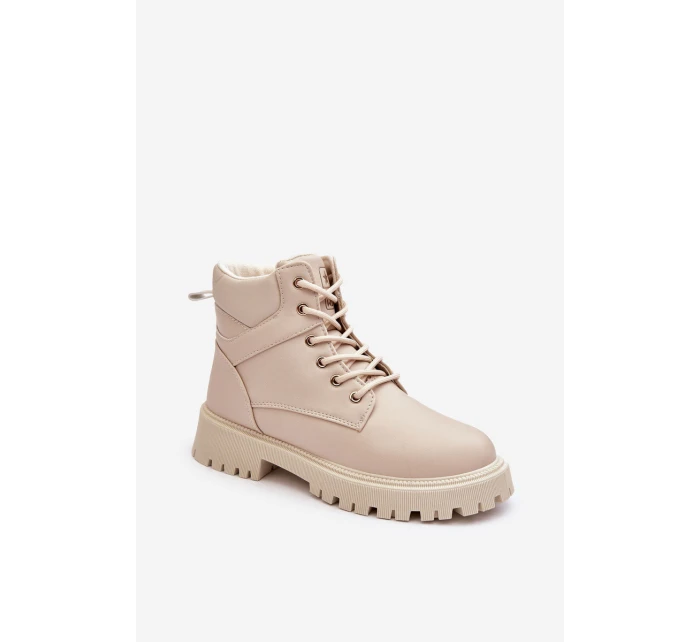 Dámské zipové zateplené trapery Gremiva Beżowe Dámské zipové zateplené trapery Gremiva Beżowe