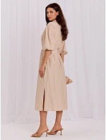 Sukienka LK SK model 22285665 beżowy - FPrice Sukienka LK SK model 22285665 beżowy - FPrice