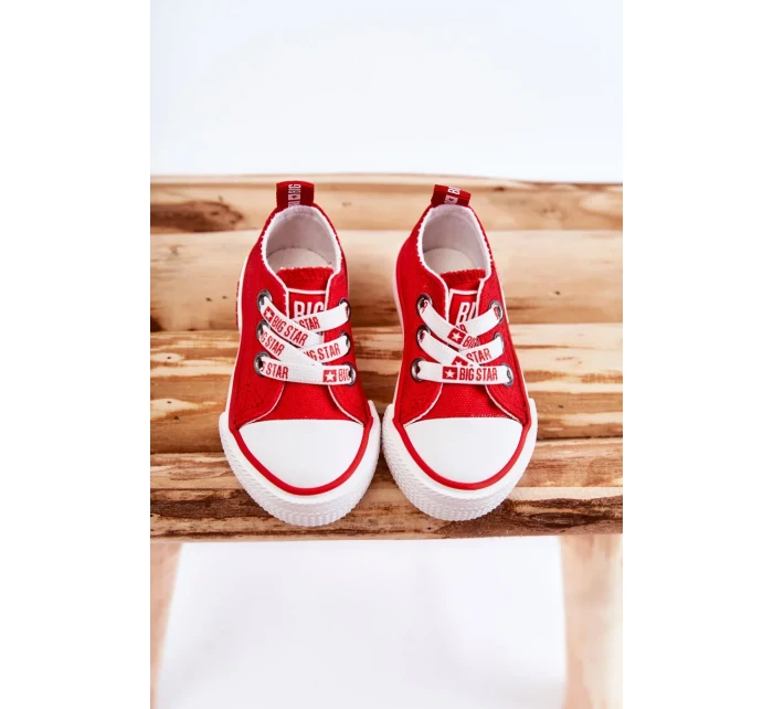 Dětské látkové tenisky BIG STAR KK374051 červená