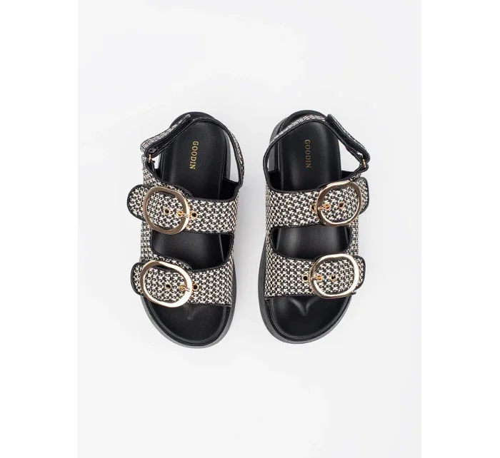 Stylové sandály dámské černé platforma Stylové sandály dámské černé platforma