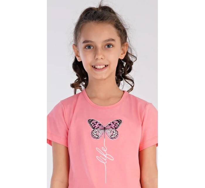 Dětská noční košile s krátkým rukávem Motýl