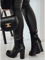 Dámské boty CHICMOVE na podpatku černé FashionStreet ZY0578