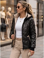 Kurtka damska przejściowa z kapturem czarna model 22341029 - FashionStreet