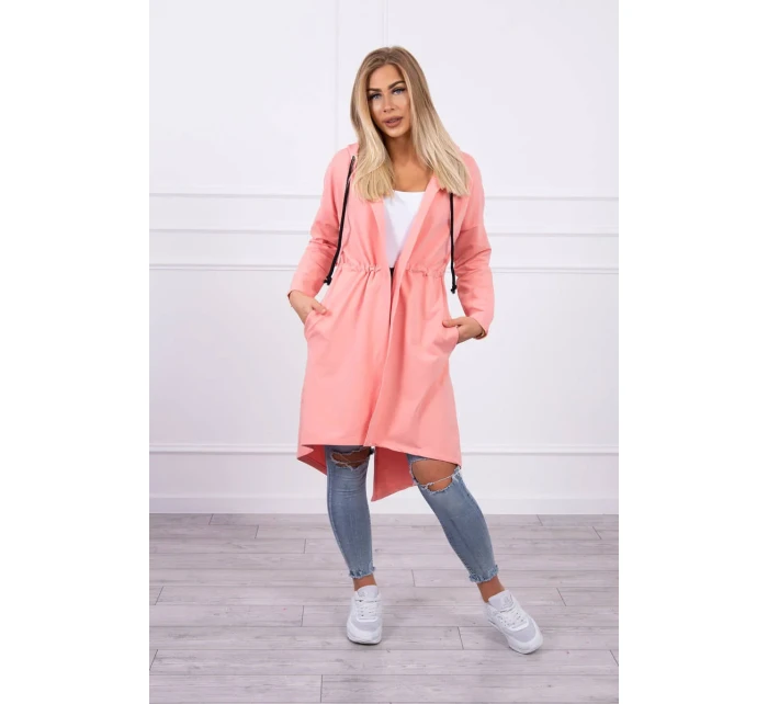 Sukně s delšími zády meruňková