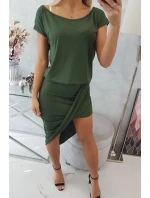 Asymetrické khaki šaty Asymetrické khaki šaty