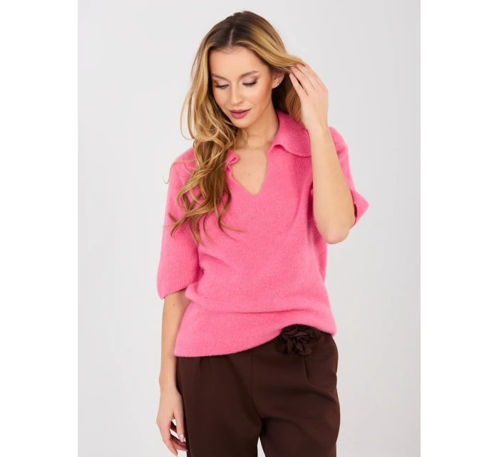 Sweter MI SW model 21937095 ciemny różowy - FPrice