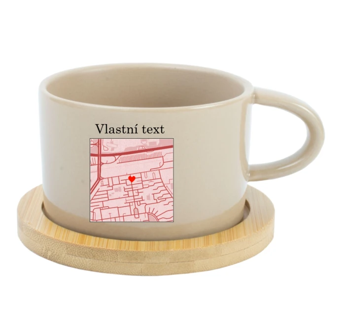 Personalizovaný hrneček Makronka s mapou Personalizovaný hrneček Makronka s mapou