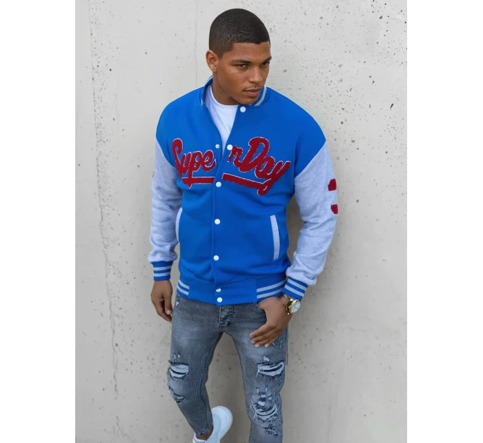 Pánská modrá mikina na zip FashionStreet BX5447