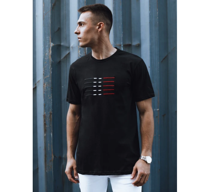 Pánské černé tričko FashionStreet RX5570