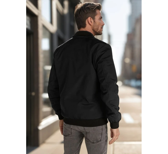 Pánská přechodná bunda bomber černá FashionStreet TX5029