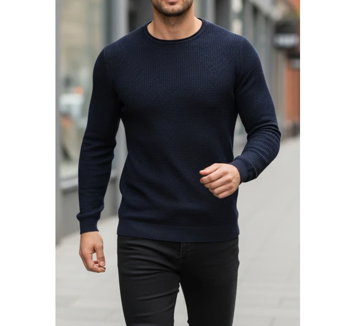 Pánský tmavě modrý svetr model 21995049 - FashionStreet