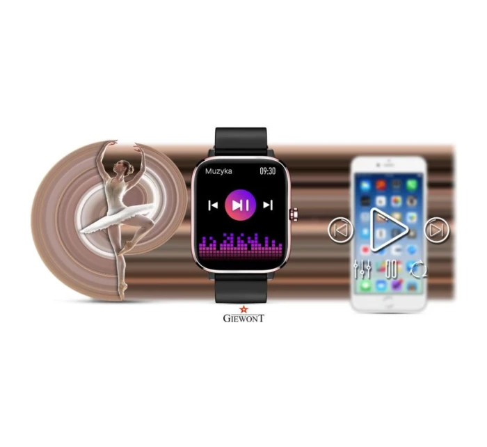 Chytré hodinky Giewont Pink and Black GW230-3