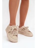 Ozdobené dámské tenisky béžové Calissea Ozdobené dámské tenisky béžové Calissea