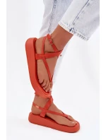 Dámské žabky na platformě oranžové model 22038427 - Boto