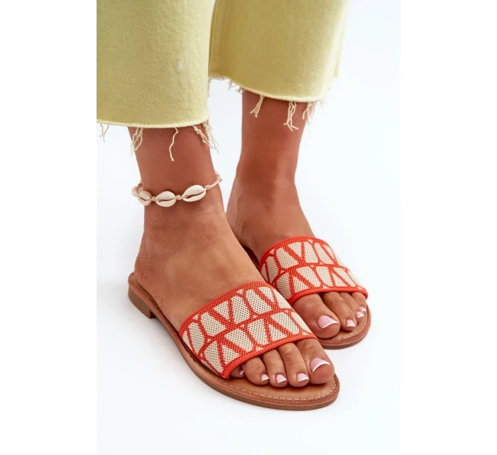 Dámské ploché pantofle Orange Traivea Dámské ploché pantofle Orange Traivea