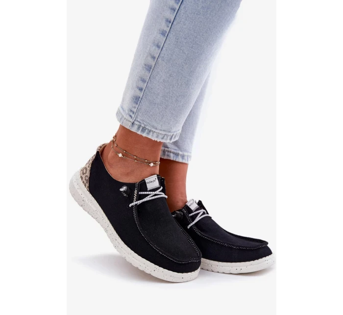 Dámské lehké látkové polobotky McKeylor – černé