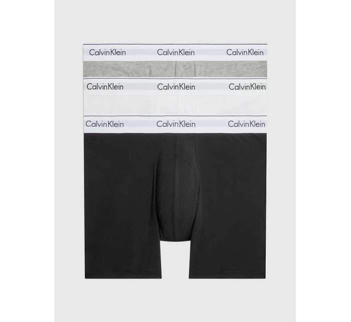 Pánské boxerky 3 Pack Boxer Briefs Modern Cotton 000NB2381AMP1 černá/bílá/šedá - Calvin Klein