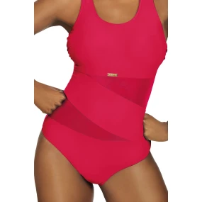 Dámské jednodílné plavky model 21796504 Fashion sport tm. růžové - Self