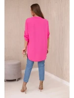 Halenka s prodlouženým zadním dílem růžový